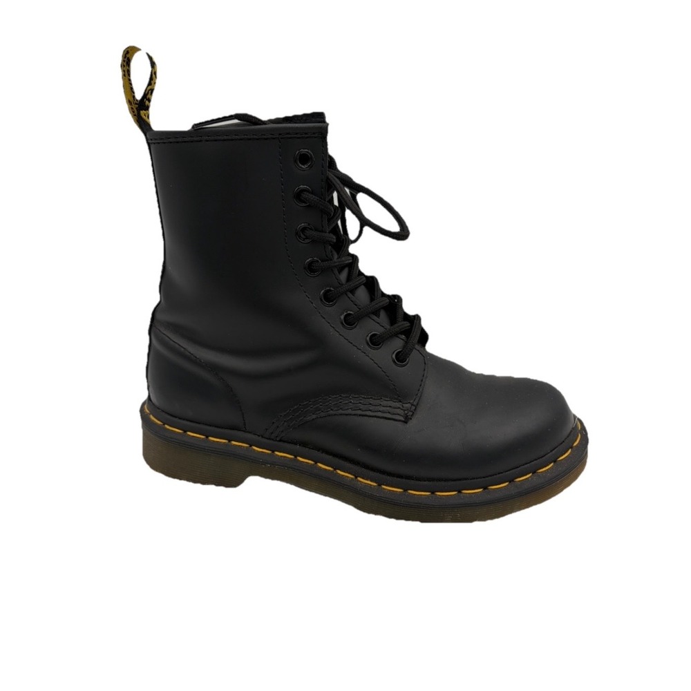 NEW Dr. Doc Martens 1460 Boots Women 6 Black Smooth Leather Combat Grunge